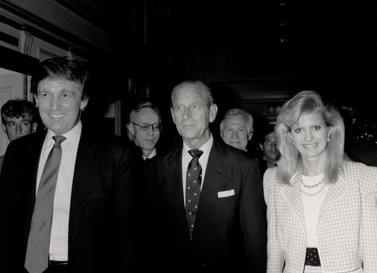 Trump and Ivana Welcome Prince Philip to Trump Plaza Hotel