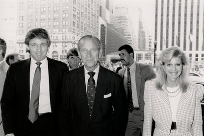 Donald and Ivana Trump Welcome Prince Philip to Plaza Hotel, New York