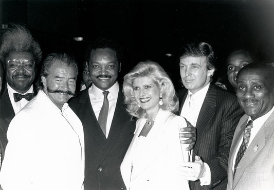 Star-Studded Night: Don King, Jesse Jackson, Donald & Ivana Trump at Tyson vs. Spinks Fight, Trump Plaza Hotel